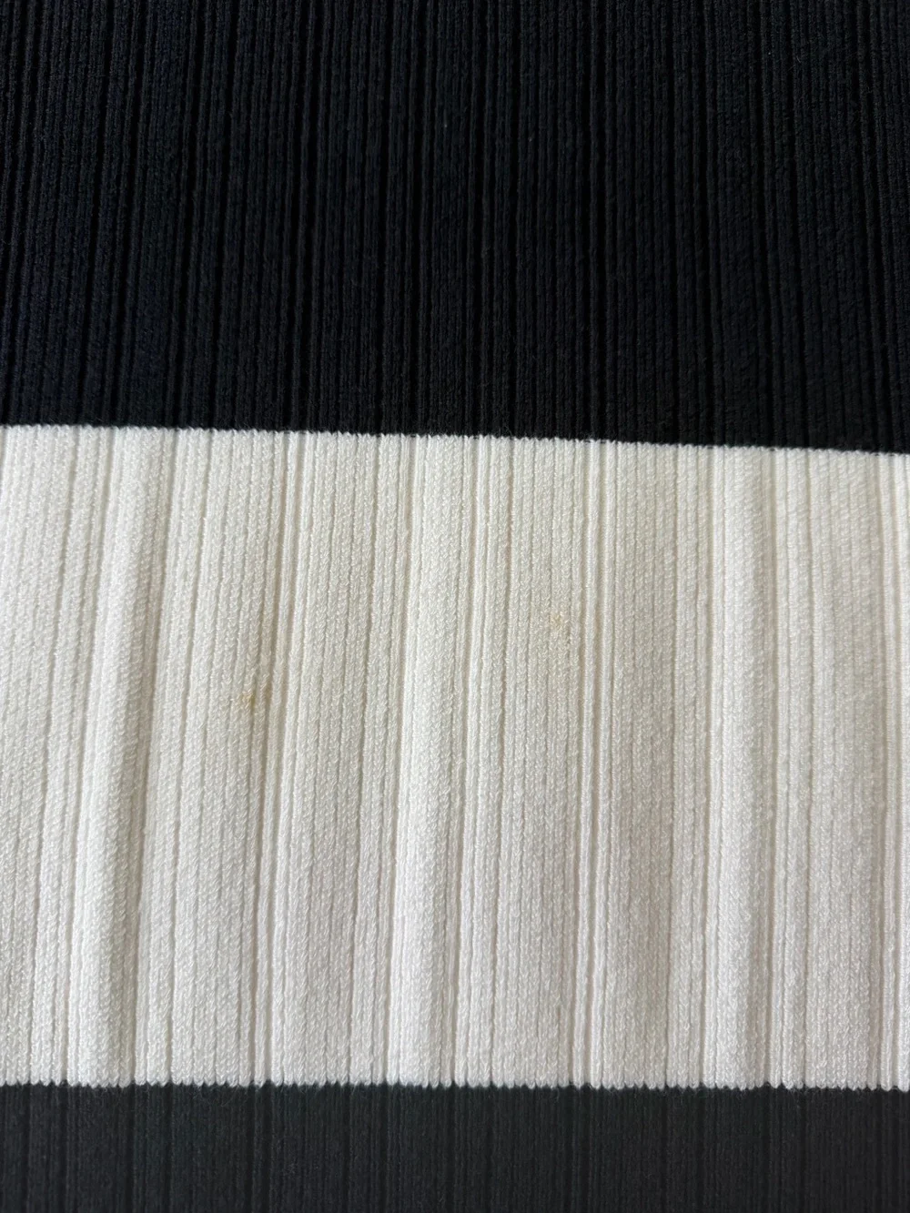 Abercrombie & Fitch Black Cream Striped Ribbed Knit Maxi Dress M NWT